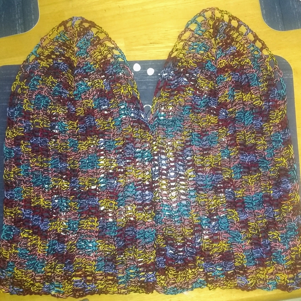 Handmade multicolor halter crochet top Medium - Picture 5 of 5